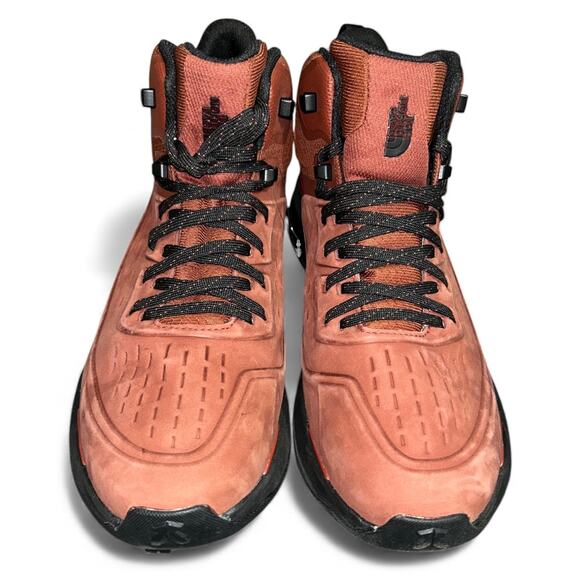 TNF Mens 12 Vectiv Exploris 2 Mid Futurelight Leather Hiking Boots Brandy Brown - Picture 1 of 6